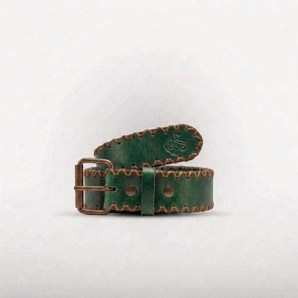Stitched Belt Green