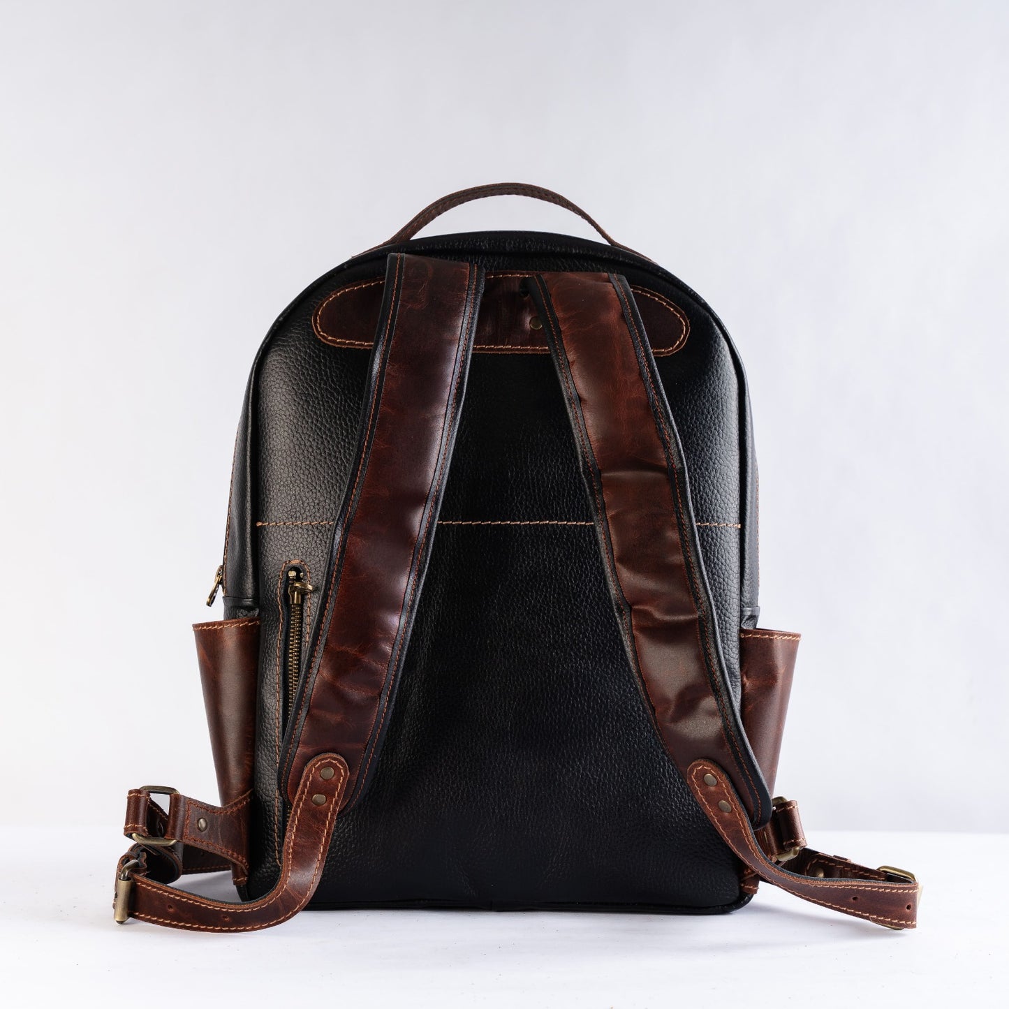 Zipper Backpacks Brown