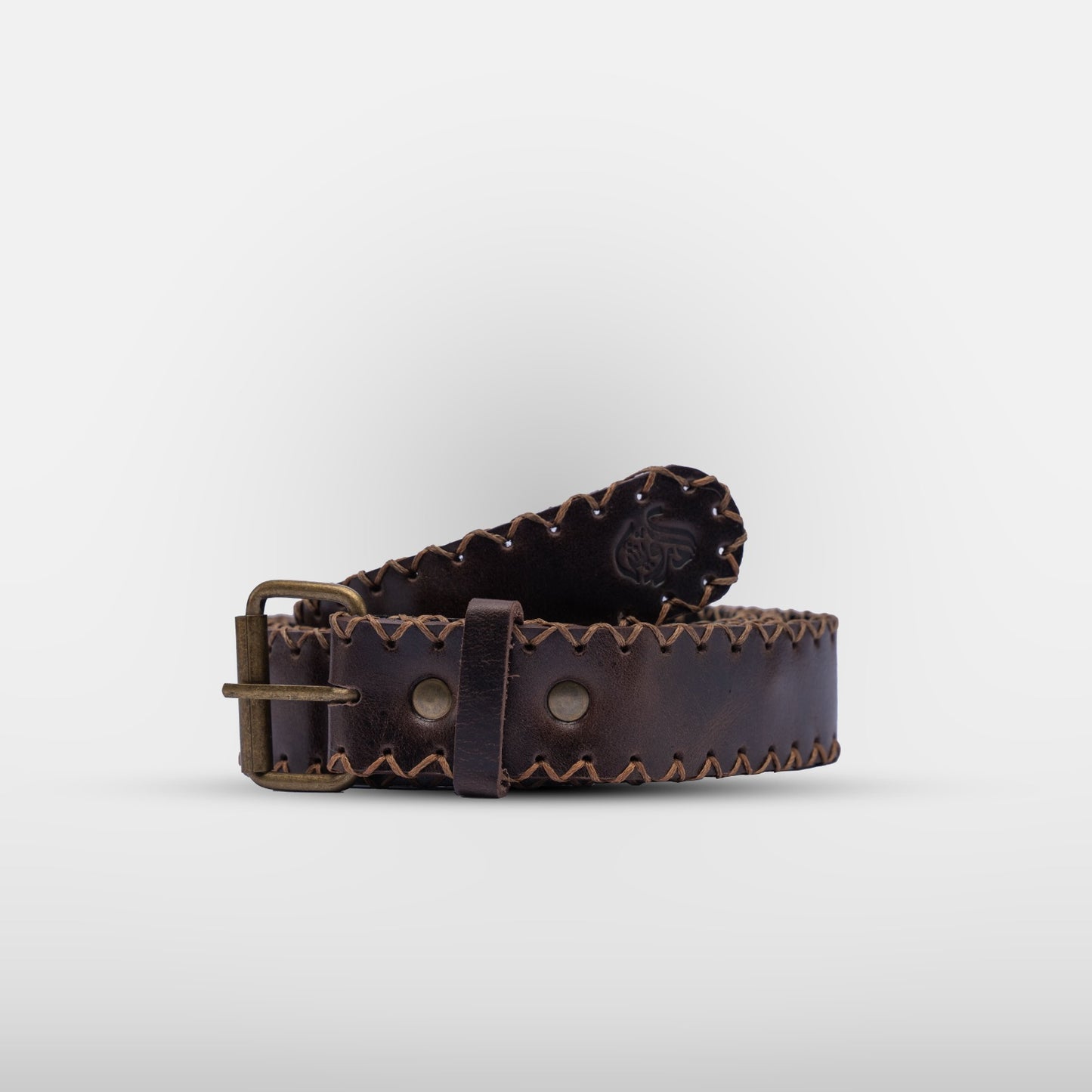 Stitched Belt Oxblood