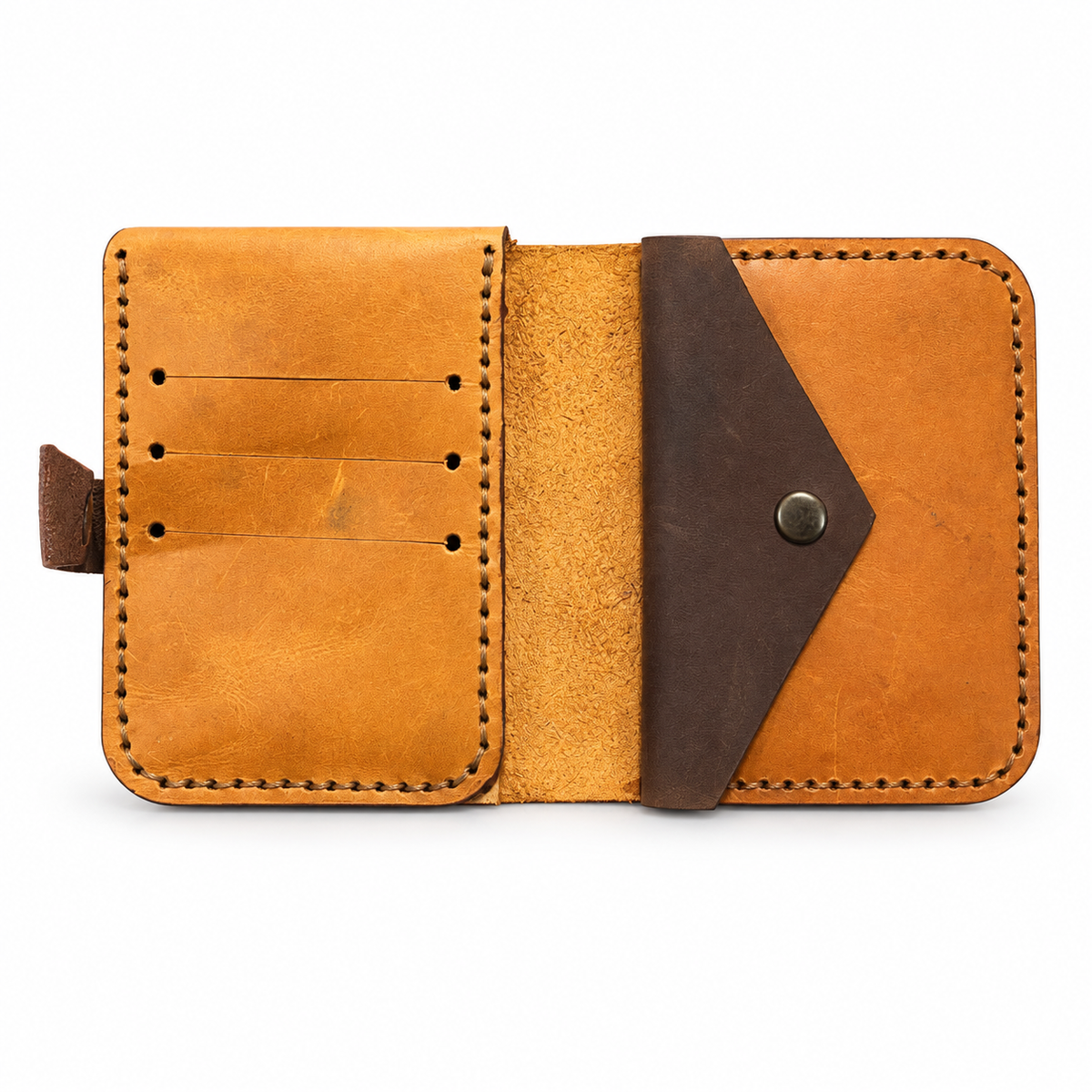 El Darweesh Outlet Trifold Wallet Tan Brown 3