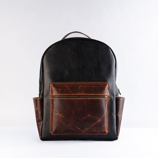 Zipper Backpacks Brown