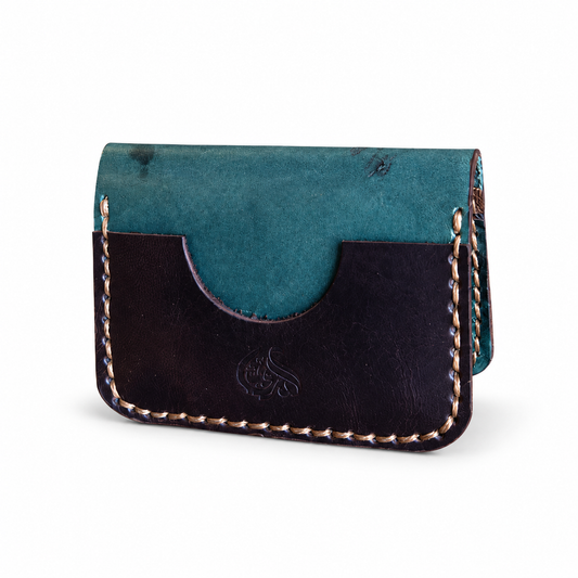 El Darweesh Outlet Card Holder Dark Teal Brown 1