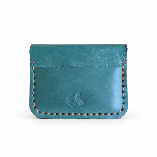 El Darweesh Outlet Card Holder Turquoise Tan 1