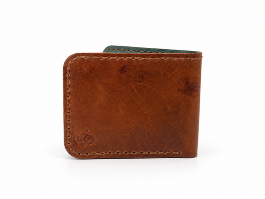 Men Wallet - Brown & Turquoise