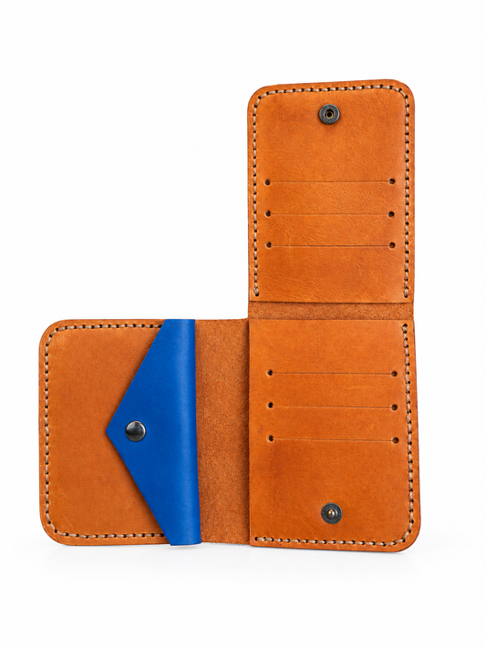 El Darweesh Outlet Trifold Wallet Tan Blue 1