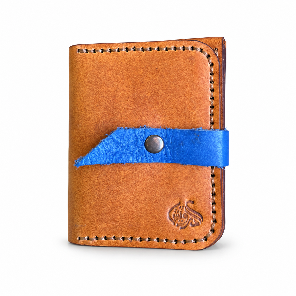 El Darweesh Outlet Trifold Wallet Tan Blue 2