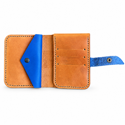 El Darweesh Outlet Trifold Wallet Tan Blue 3